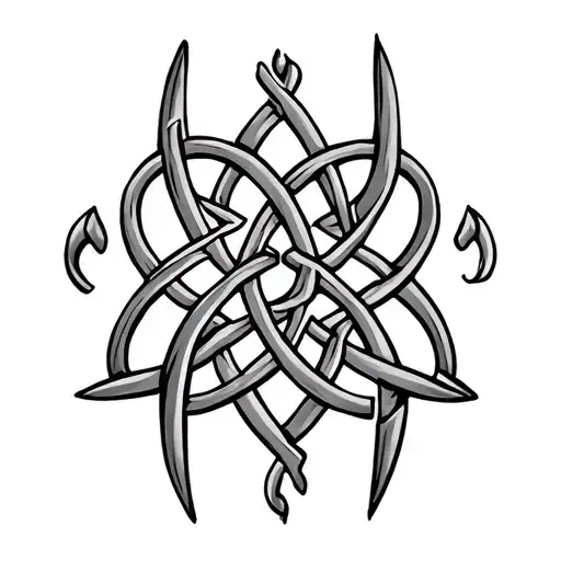 4 points celtic fathers knot tattoo design idea