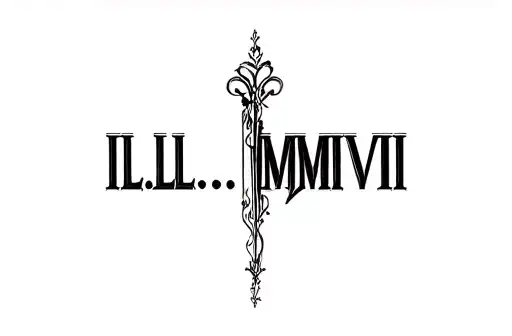 "ll.ll.MMVII" tattoo design idea