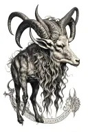 Capricorn Baphomet tattoo design idea