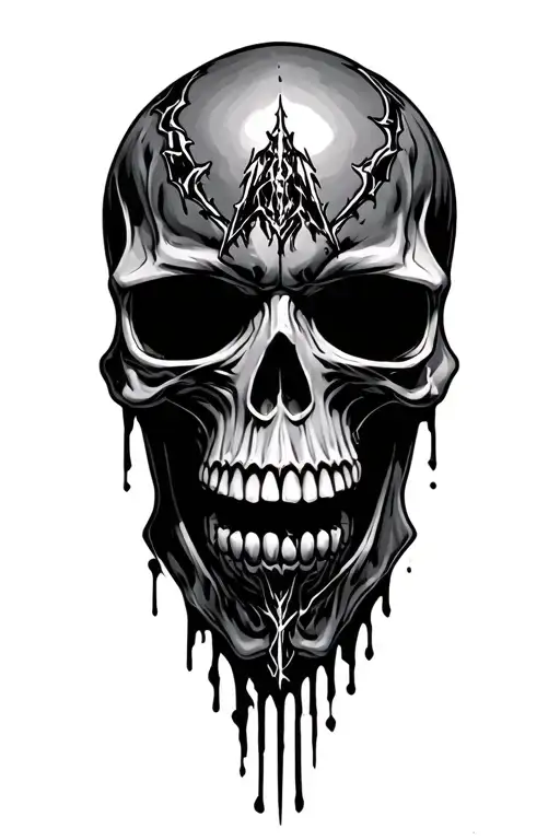 Metallica inspired skulls tattoo design idea