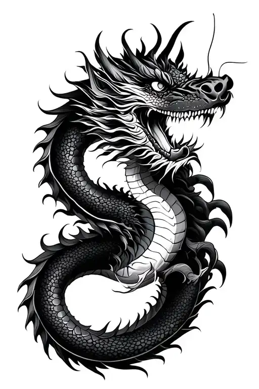 dragon chino tattoo design idea