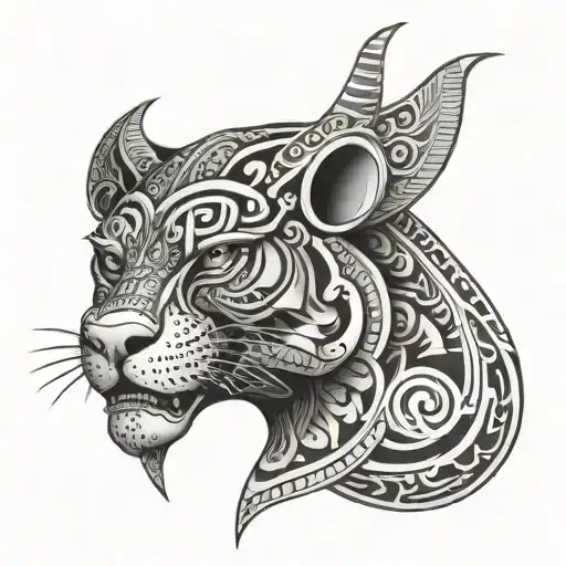 Aztec jaguar god tattoo design idea