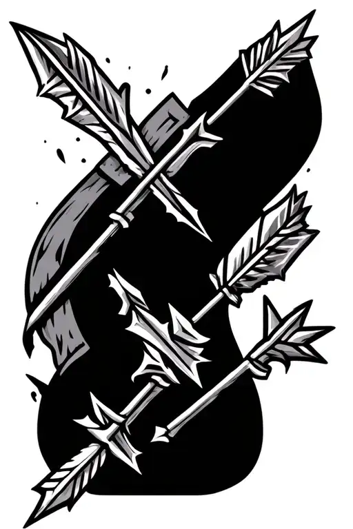 3 Western Arrows With XXI on thigh tattoo tattoo design idea