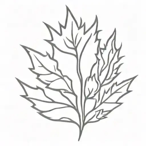 scottish thistle and Canadian Maple Leaf tattoo design idea