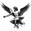 falling icarus tattoo design idea