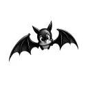 cute disney bat best friends tattoo design idea