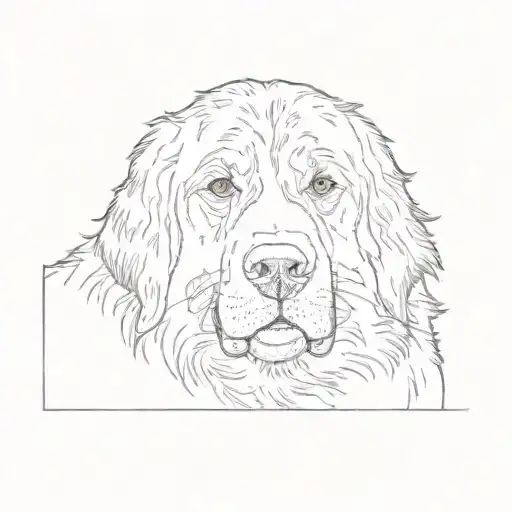 bernese mountain dog tattoo design idea
