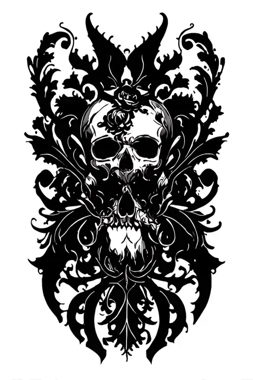 gothic ornamental design tattoo design idea