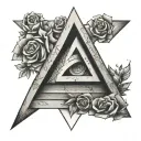 penrose triangle, with  "everything happens for a reason" tattoo design idea