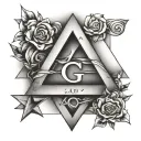 penrose triangle, with  "everything happens for a reason" tattoo design idea