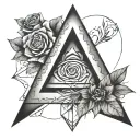 penrose triangle, with  "everything happens for a reason" tattoo design idea