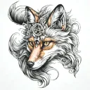 Fox nine tail tattoo design idea