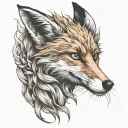 Fox nine tail tattoo design idea