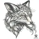 Fox nine tail tattoo design idea