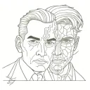 BPD two face tattoo design idea
