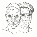 BPD two face tattoo design idea