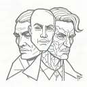 BPD two face tattoo design idea
