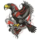 eagle griffin snake tattoo design idea
