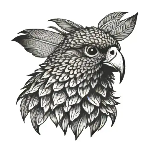 Kea Bird Head tattoo design idea