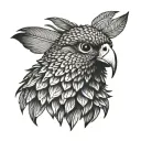 Kea Bird Head tattoo design idea
