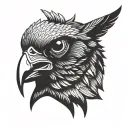 Kea Bird Head tattoo design idea