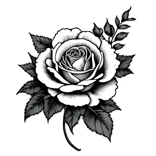 Carnation And Rose tattoo tattoo design idea