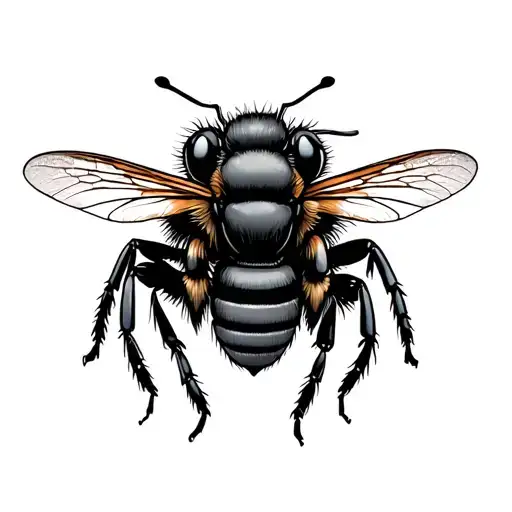 bee hive IT brain chip tattoo design idea