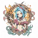 jinx arcane tattoo design idea