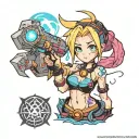 jinx arcane tattoo design idea