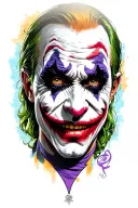 jokers face realistic tattoo design idea