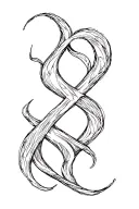 unconditional love symbol tattoo design idea