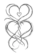 unconditional love symbol tattoo design idea