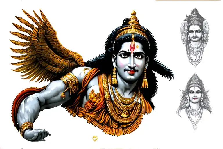 Shri Ram With Shloks tattoo design idea