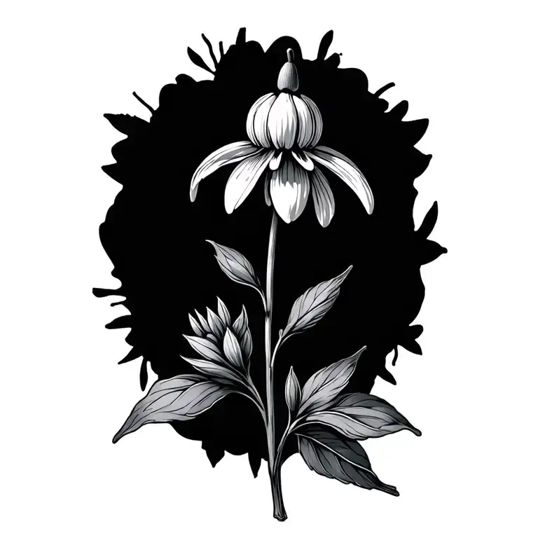 "Ashley" Carnation Snowdrop tattoo design idea
