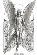 archangel Gabriel tattoo design idea