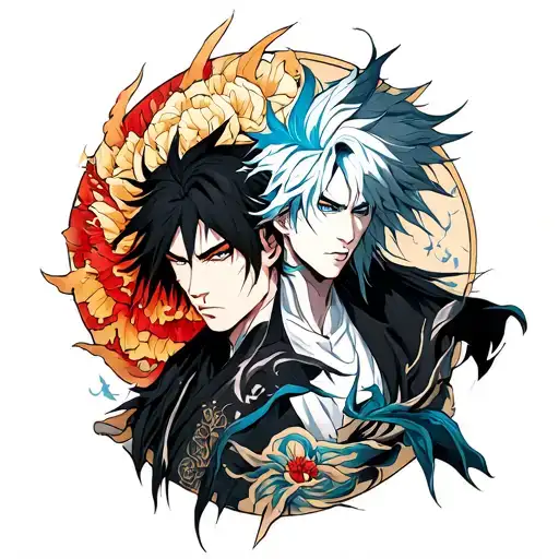 Ichigo Vesto Lord Grimmjow and Ulquiorra tattoo design idea