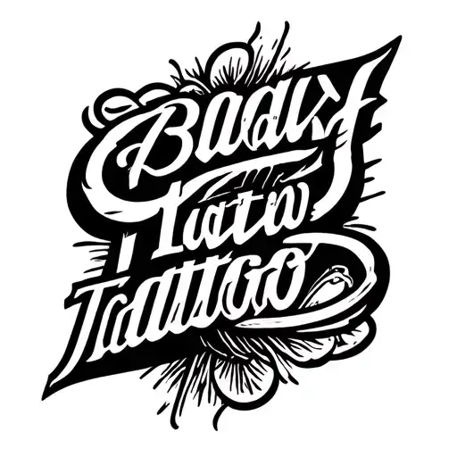 can you generate me a tattoo image in the same typography as ryan golsin's tattoo in the movie the tattoo design idea