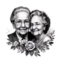 Memorial Grandparents tattoo design idea