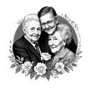 Memorial Grandparents tattoo design idea