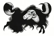 aries ram surrounded tattoo design idea