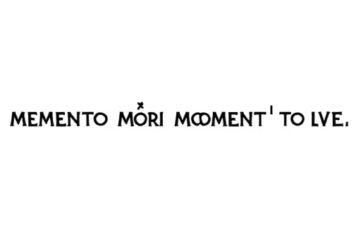 "memento mori moment to live" tattoo design idea
