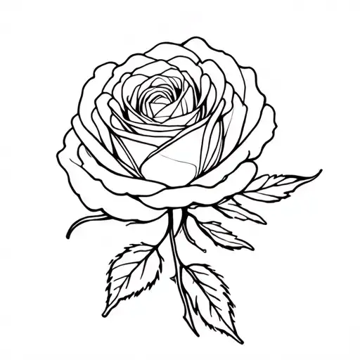 "Victoria" Rose tattoo design idea