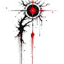 Odin-node elements vegvisir element, Aegishjalmur and Yggdrasil everything connected in individual areas tattoo design idea