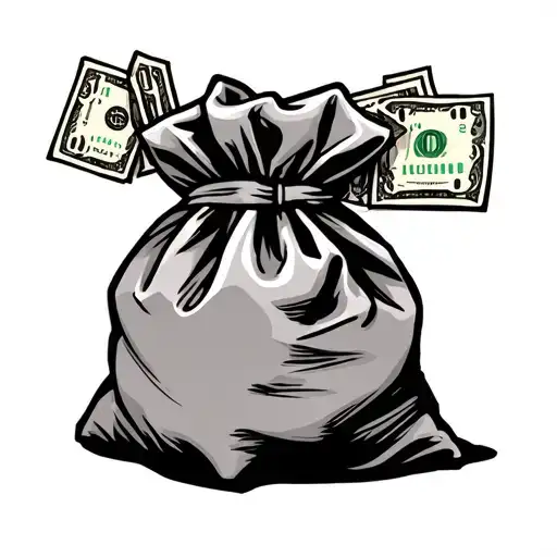 LLRM inside a money bag long live rell tattoo design idea