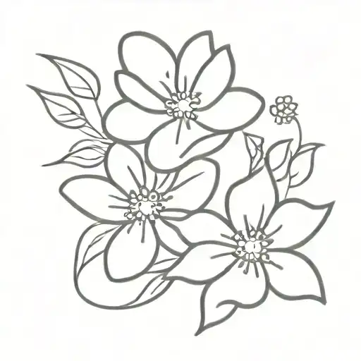  two flowers, a rose and a daisy bending towards eachother to cr tattoo design idea