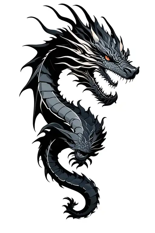 dragon wrapping tattoo design idea