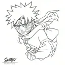 Satoru Gojo and Naruto characters tattoo design idea