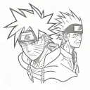 Satoru Gojo and Naruto characters tattoo design idea