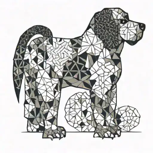 Yoshi from marioa and a cavoodle tattoo design idea