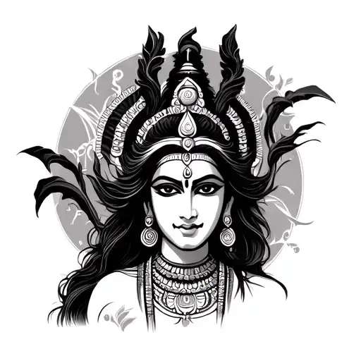 Shiva kali tattoo design idea